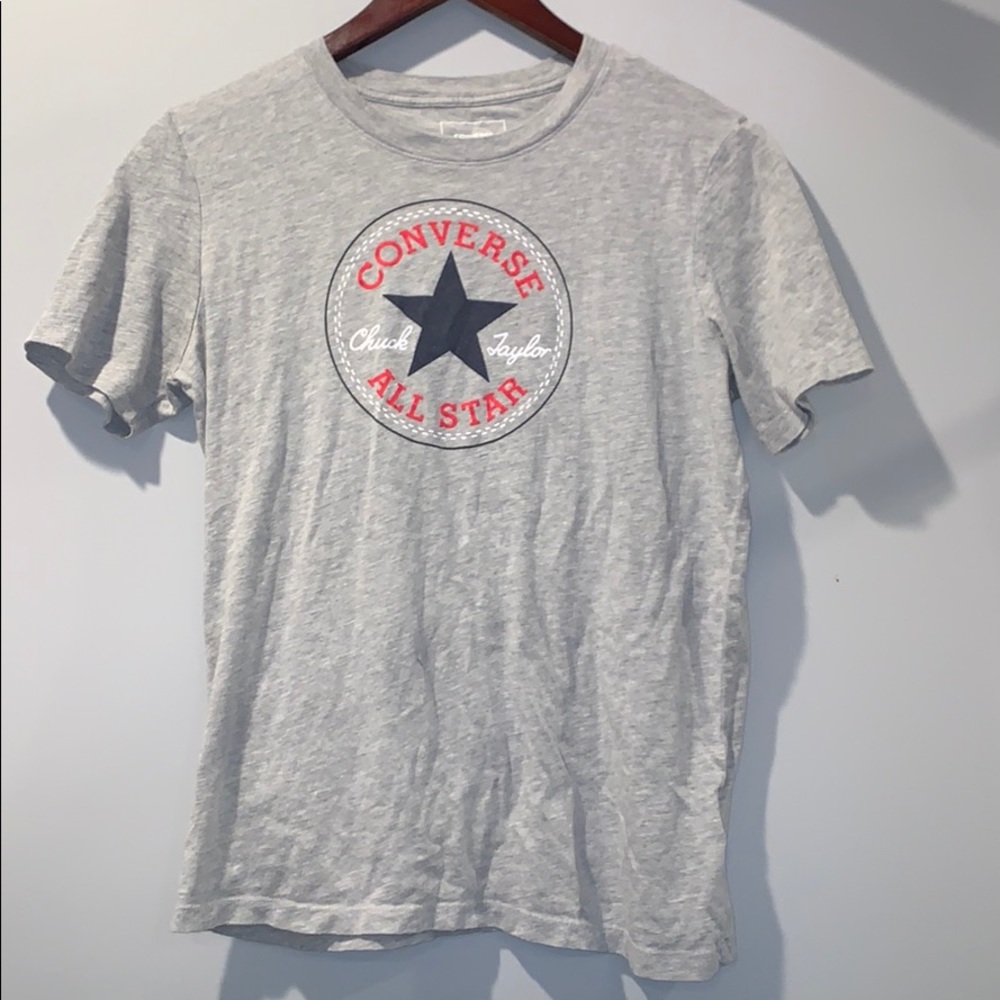 Converse All Star shirt grey short sleeve shirt.